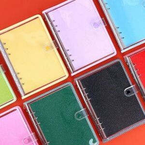 1098829444 ''Wanna This'' Series Glittered A5 Ring Binder Notebook - (M)