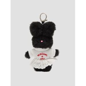 Rabbit Plush Doll Keyring (Black) Black - One Size