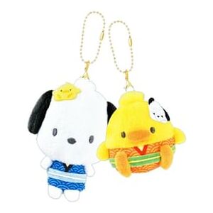 Sanrio POCHACCO Plush Toy Bag Charm / Keyring (Set of 2) H160×W160×D75mm