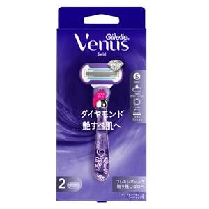 Gillette Japan - Venus Swirl Razor For Glossy Skin Body & 2 Blade 1 Set