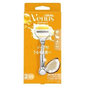 Gillette Japan - Venus Comfortglide Coconut Razor For Moist Skin Body & 2 Blade 1 Set