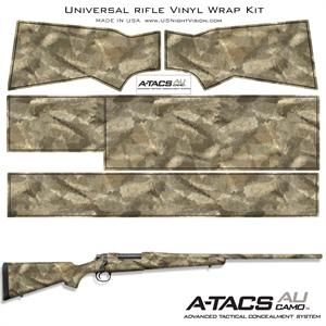 US Night Vision A-TACS Camo Pre-Cut Universal Rifle Skin Vinyl Wrap, 20x30in, A-TACS Camo AU 116540