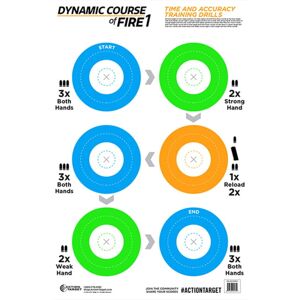 Action Target GS-DCFIRE1-100INC Dynamic Course Paper 23 X 35 Circle Blue/