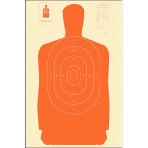 Action Target Standard Silhouette Target, Orange, 24x45 Inch, B-27S-ORANGE