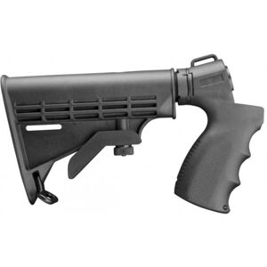 AIM Sports Inc Mossberg 500 Shotgun Pistol Grip W/6 Position Stock, Black, Medium, APGSM500
