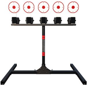 Birchwood Casey 5 Spring Loaded Self-Resetting Targets w/ Plate Rack, Black, BC-5TPR