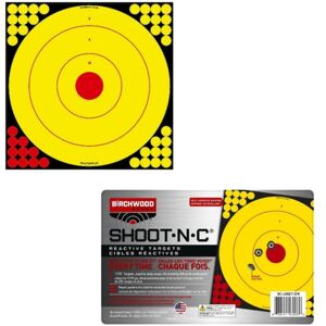 Birchwood Casey Long Range Bullseye Target, Black/Yellow & Red, BC-LRBET-5PK