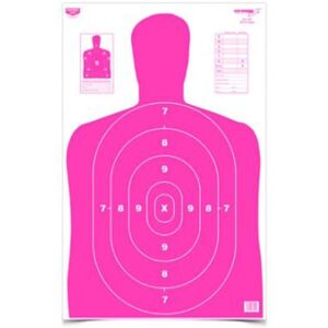 Birchwood Casey BC27 Pink Eze-Scorer Paper Silhouette Target 23x35 Inch 100 Per Case 37040B
