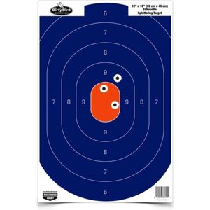 Birchwood Casey Dirty Bird Silhouette Target, 12x18in, Blue/Orange, 100 Targets BC-35714