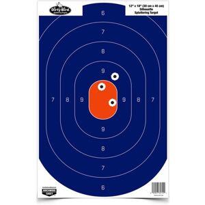Birchwood Casey Dirty Bird Silhouette Target, 12x18in, Blue/Orange, 50 Targets BC-35720