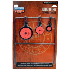 Birchwood Casey Qualifier Spinner Target w/ 3 Bullseye - .22 Rimfire, BC-46322