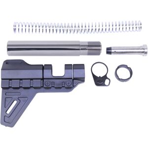 Guntec USA AR-15 Micro Breach Pistol Brace Kit, Black Chrome, GT-MBPB-BC