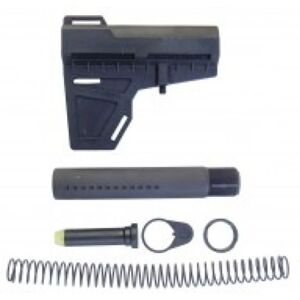 KAK Industry KAK Shockwave Package, Pistol Stabilizer Brace/Tube/Buffer/Buffer Spring/Endplate/Castle Nut, Black, SHOCKWAVE-PACKAGE-BLACK