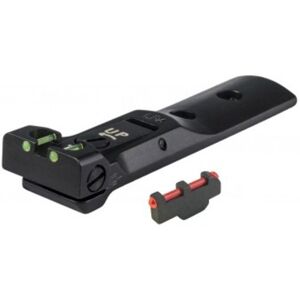 LPA TXT Fully Adjustable Fiber Optic Target Blade w/Plunger Style FrontSight Set For S&W Revolver, Black, TXT02F2