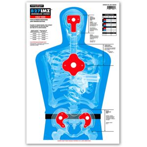 Thompson Target B27-IMZ Half-Size 12.5x19in Silhouette Targets, 100 Pack, Blue, Large, 0281-100
