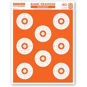 Thompson Target Basic Training Bullseye 19x25in Economy Paper Shooting Targets, 100 Pack, Orange, Extra Large, 1602-100