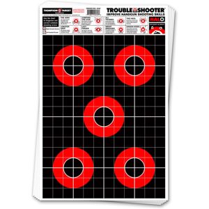 Thompson Target HALO Trouble-Shooter Diagnostic Reactive Splatter Targets 12.5x19, 50 Pack, Black/Red, Large, 4646-50