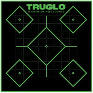 TruGlo TGTG14A25BB Tru-See Diamond Target Black/Green Self-Adhesive Heavy Paper