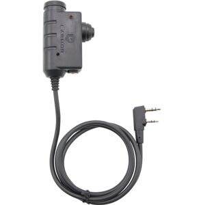 Earmor Tactical PTT Kenwood 2pin Radio Application, Black, M51-KEN