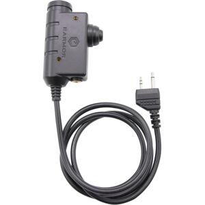 Earmor Tactical PTT Midland 2pin Radio Application, Black, M51-MID