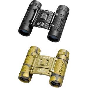 Barska Lucid View 8x21mm Compact Folding Binoculars, Box Pack, Black, AB10108