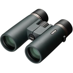 Pentax SD 7x42mm ED Roof Prism Binoculars, Thermoplastic Elastomer Resin, Dark Green, Compact, 62893