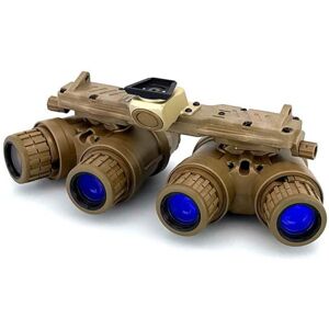 US Night Vision ARGUS Panoramic Night Vision Goggle - Gen III White Phosphor, FDE, 8x6x5in, APNVG-E-WP