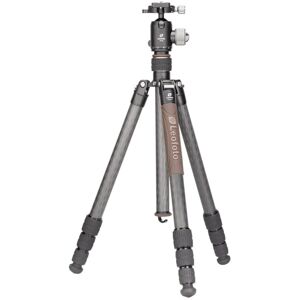 Leofoto LX-284CT/XB-38 Reversible Travel Tripod w/ Ball Head Set, Black, LX-284CT+XB-38