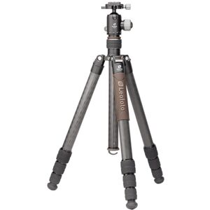 Leofoto LX-324CT/XB-38 Reversible Travel Tripod w/ Ball Head, Black, LX-324CT+XB-38