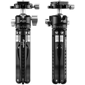 Leofoto MT-04/LH-30 Folding Aluminum Mini Tripod w/ Ball Head Set and Bag, Black, MT-04+LH-30