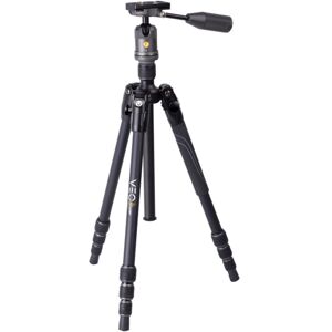 Vanguard Veo3X Lightweight Compact Travel Kit with 4-in-1 Aluminum Tripod, Ball Head, Monopod, Bluetooth Remote, SPC, Black, VEO3X204ABP