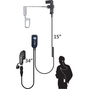 Code Red Sherlock Acoustic Tube One Wire Microphone for BK P150 KNG Radios, CRD24259