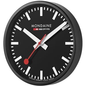 Mondaine Offical Swiss Railway Wall Clock, Black, 25cm, A990.CLOCK.64SBB