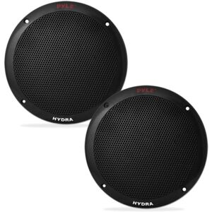 Pyle 6.5in 2-Way Dual Cone Marine Speakers, 400W, Black, PLMR605B