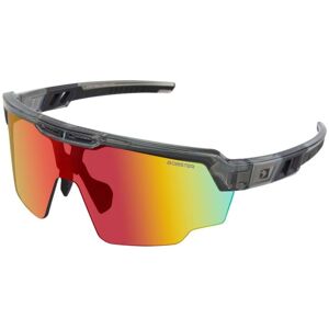 Bobster Wheelie Sunglasses, Gloss Clear/Gray Frame w/ Smoked Black Red Revo Lens, BWHE01