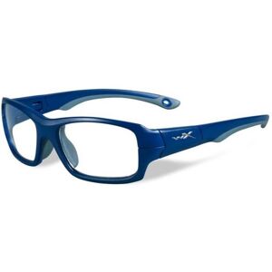 Wiley X Youth Force Fierce Sunglasses,Matte Blue Indigo/Grey Frame,Clear Lens YFFIE01