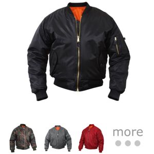 Rothco MA-1 Flight Jacket - Mens, Black Camo, Extra Large, 73330-BlackCamo-XL