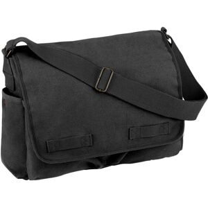 Rothco Vintage Unwashed Canvas Messenger Bag, Charcoal Grey, 91180
