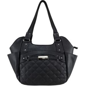 Vism Concealed Carry Quilted Hobo Large Bag, Black, BWL001