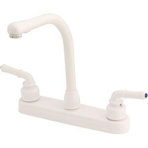"Empire Brass RV Kitchen Faucet With Hi-Rise Spout And Teapot Handles 8, White, U-YWI800RSW"