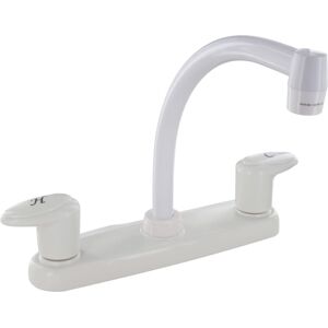 Phoenix Faucets By Valterra Catalina Two-Handle 8 Kitchen Faucet With Hi-Arc Spout, White, PF221202"