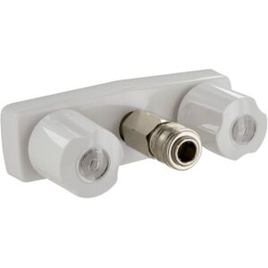 Phoenix Faucets By Valterra Plastic Dual Handle 4 Faucet With Quick Connect, White, PF213247"