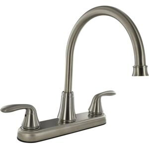 Phoenix Faucets Two Handle 8 Hybrid Kitchen Faucet With High Arc Spout, Brushed Nickel, PF231402"