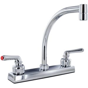 Valterra Phoenix 2-Handle Kitchen Faucet - Hi Arc Tubular Spout, Chrome, 8in Hi Arc Tubular Spout, Chrome, PF211344