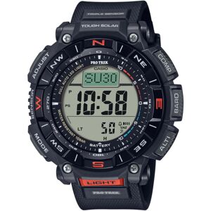 Outdoor Casio Pro Trek Solar Watch Triple Sensor Watching Featuring an Altimeter, Barometer, Digital Compass, Thermometer and 100M WR - Mens, Black, One Size, PRG340-1