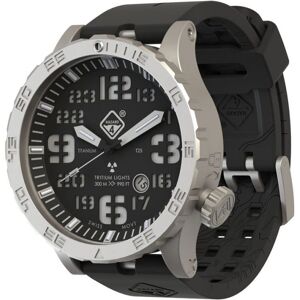 Hazard 4 Heavy Water Diver BlackTie B Bracelet Unisex Analog Watch, 50mm, Silver, Ti Bracelet, Nylon, HWD-TI-B-KW-GGYG