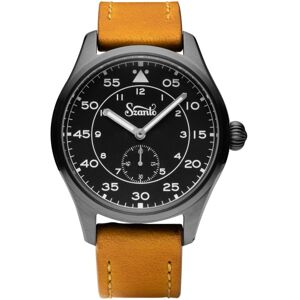 Szanto Heritage Aviator Watches, Black Dial, Tan Strap, Gun Gray, One Size, SZ 2757