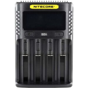 Nitecore Intelligent USB Superb Battery Charger, Four Slot, Black, 6952506492824
