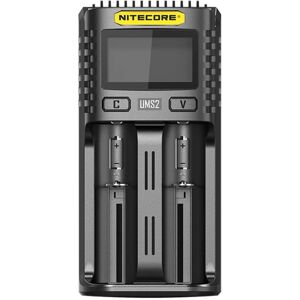 Nitecore Intelligent USB Superb Battery Charger, Dual-Slot, Black, 6952506492817