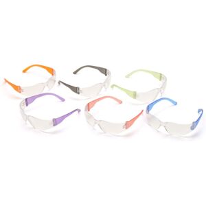 Pyramex Intruder Safety Glasses - Multi Color Frames and Clear Lens S4110SMP